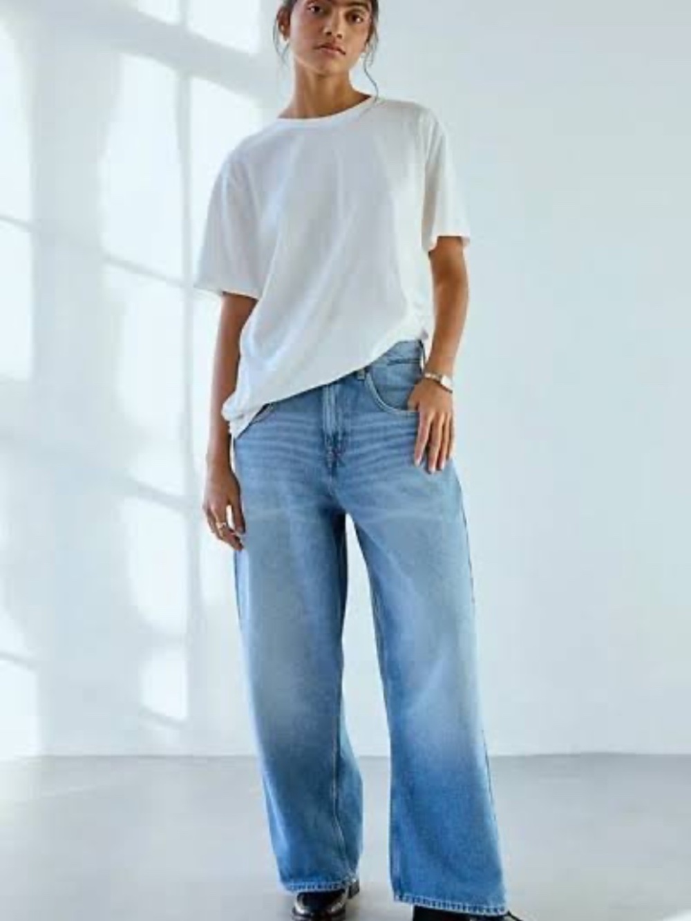 BDG Jaya Baggy Low-Rise Boyfriend Jeans TEXAS BLUE